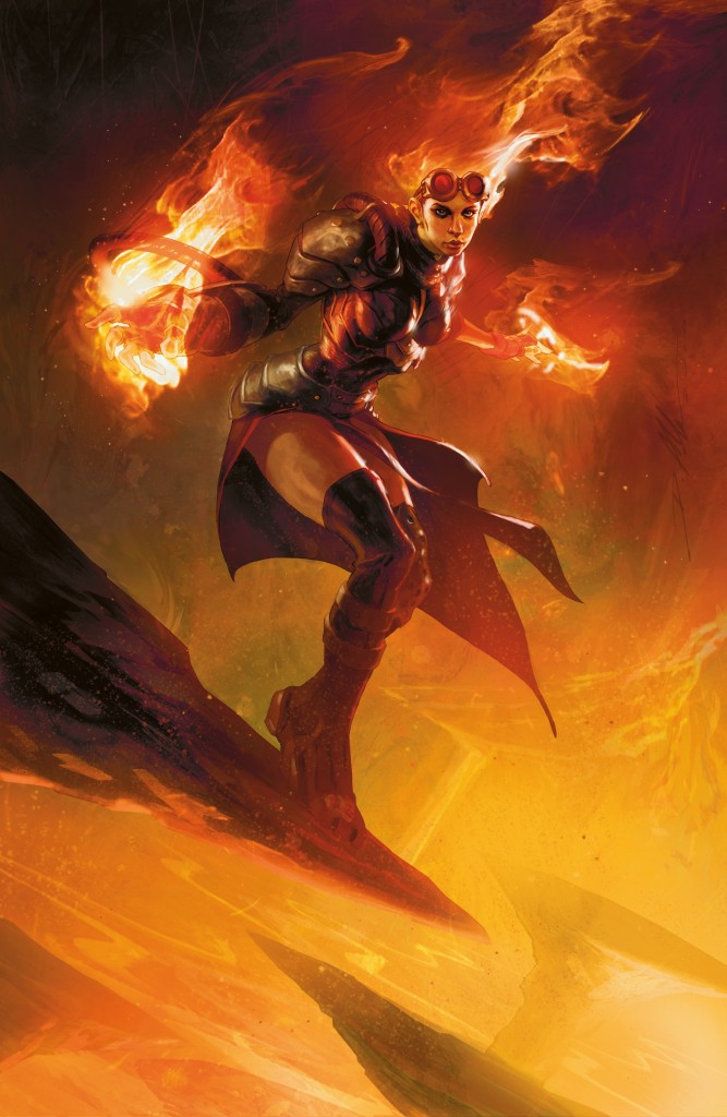 MtG Art: Chandra, the Firebrand from M12 - Core Set, M13 - Core Set Set