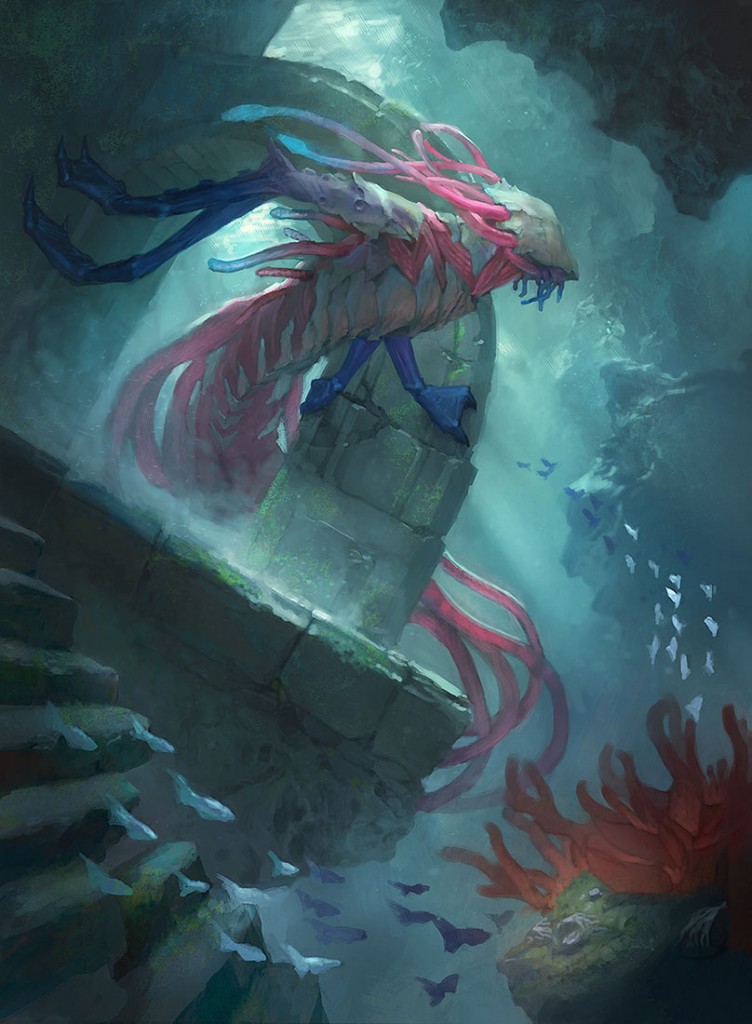 MtG Art: Fathom Feeder from Battle for Zendikar Set by Clint Cearley