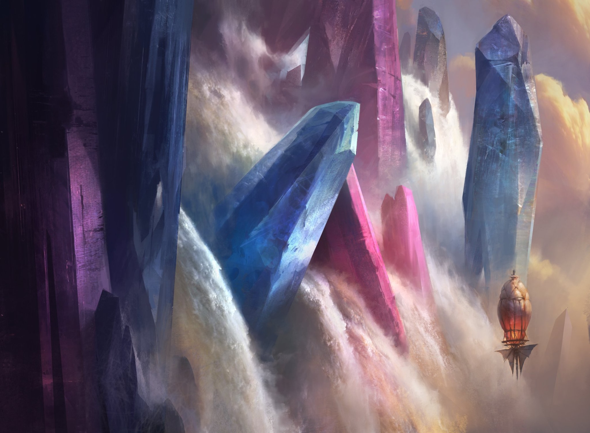 Swiftwater Cliffs Mtg Art From Ikoria Set By Adam Paquette Art Of