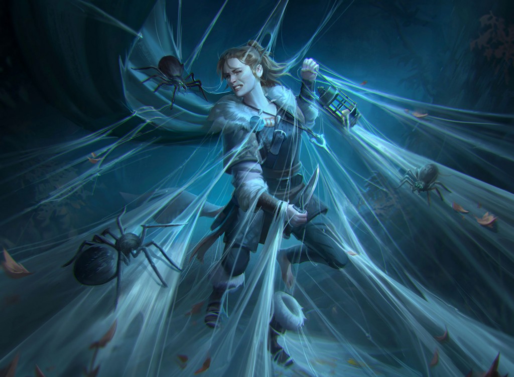 Curse Of Clinging Webs Mtg Art From Innistrad Midnight Hunt Set By