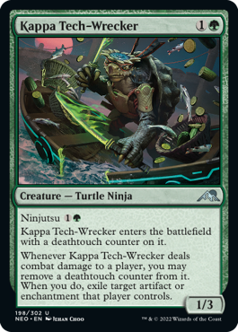 Kappa Tech-Wrecker MtG Art from Kamigawa: Neon Dynasty Set by 