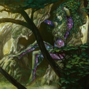 Leafcrown Dryad Art