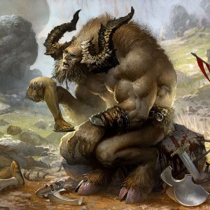 Pensive Minotaur Art