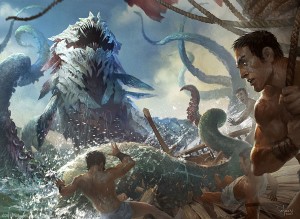 Stormsurge Kraken MtG Art from Commander 2014 Set by Svetlin Velinov ...