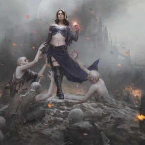 Liliana, Defiant Necromancer - MtG Art