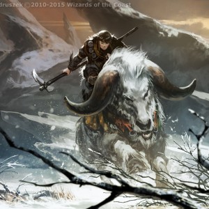 Snowhorn Rider - MtG Art