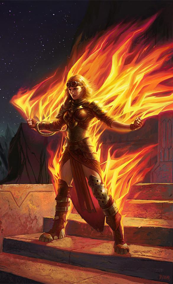 Chandra, Roaring Flame - Magic Origins Art