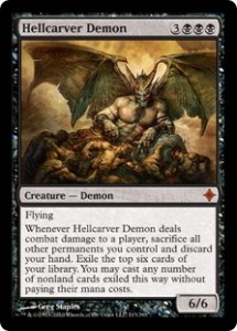 Hellcarver Demon MtG Art from Rise of the Eldrazi Set by Greg Staples ...