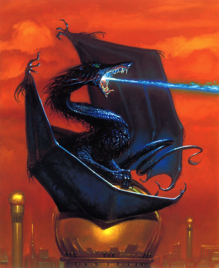 Ebon Dragon MtG Art from Masters Edition IV Set by Donato Giancola ...