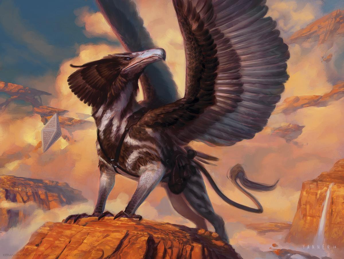 Courier Griffin - Battle for Zendikar MtG Art