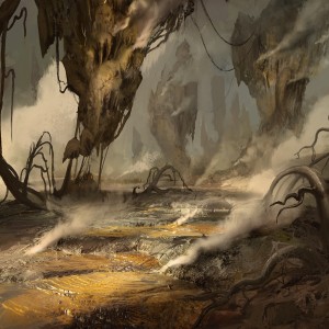 Smoldering Marsh (Expeditions) - Battle for Zendikar MtG Art