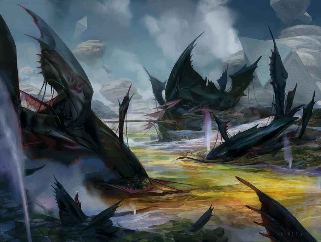 Retreat to Hagra - Battle for Zendikar MtG Art