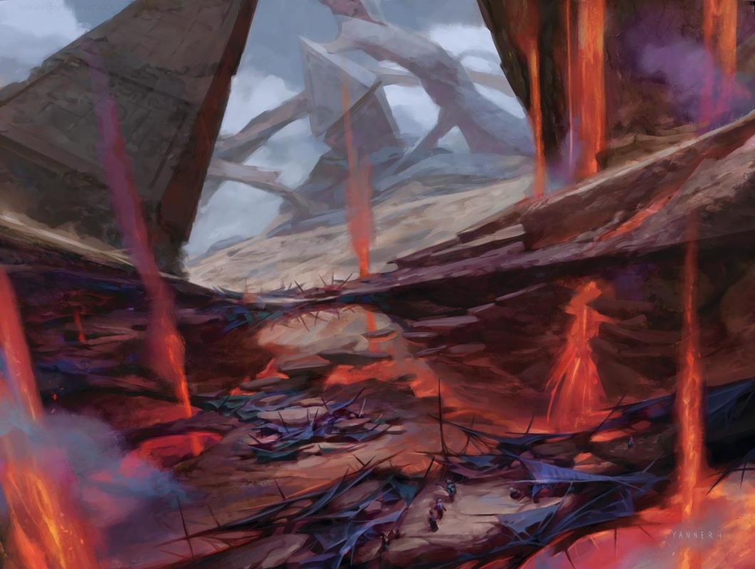 Retreat to Valakut - Battle for Zendikar MtG Art