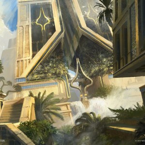 Forest 3 - Amonkhet MtG Art