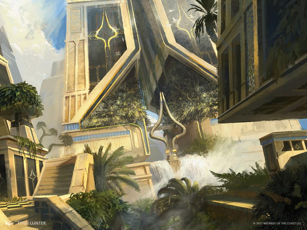 Forest 3 - Amonkhet MtG Art