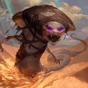 Desiccated Naga - Amonkhet MtG Art