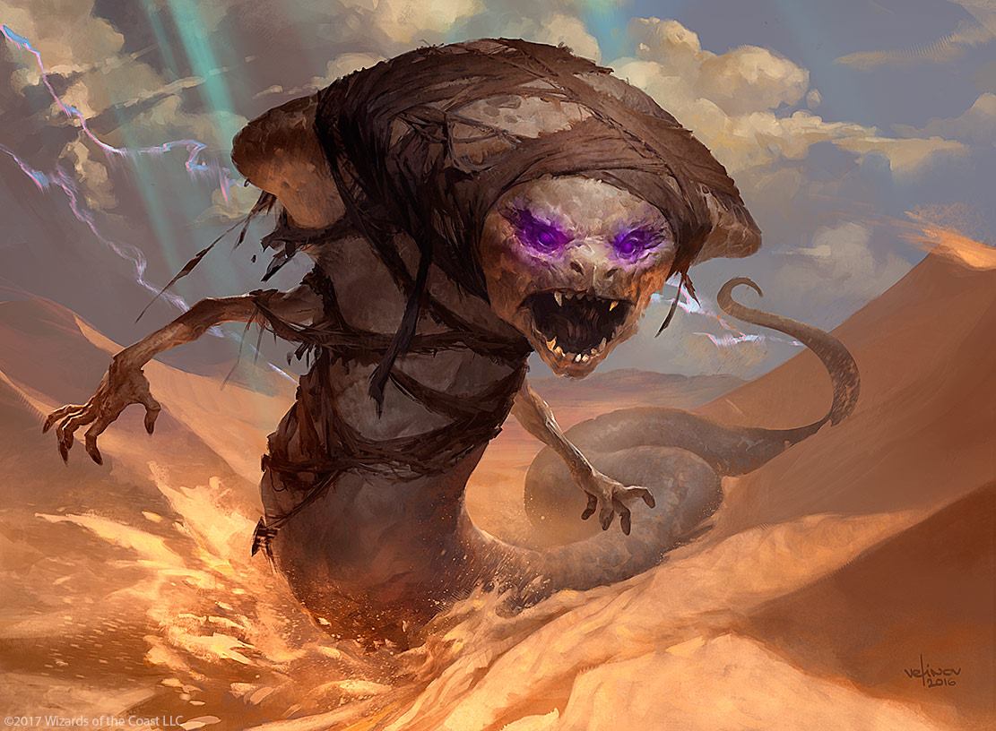 Desiccated Naga - Amonkhet MtG Art