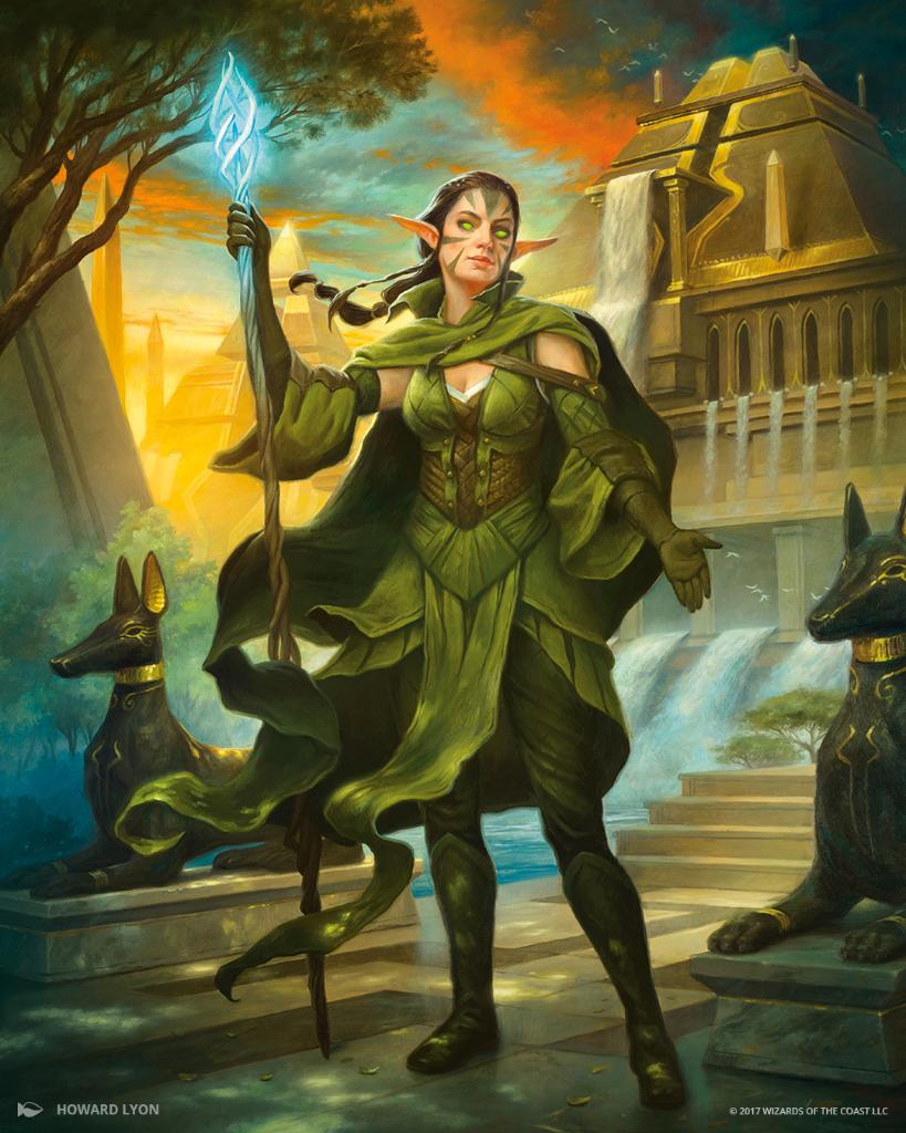 Nissa, Steward of Elements - Amonkhet MtG Art