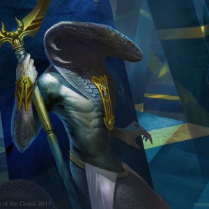 Watchful Naga - Amonkhet MtG Art