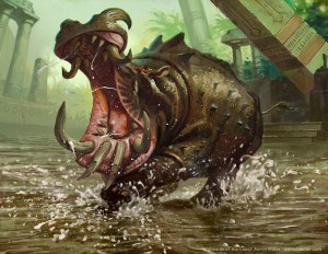 Rampaging Hippo MtG Art from Hour of Devastation Set by Aaron Miller ...