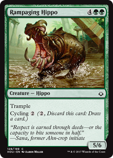 Rampaging Hippo MtG Art from Hour of Devastation Set by Aaron Miller ...