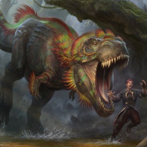 Charging Monstrosaur - Ixalan Art