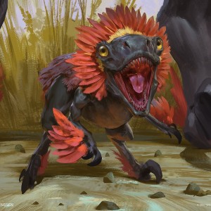 Raptor Hatchling - Ixalan MtG Art