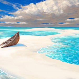 Lonely Sandbar - MtG Art