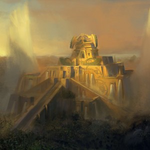 Winged Temple of Orazca - Rivals of Ixalan MtG Art