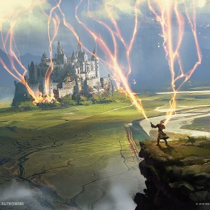 Wizard's Lighting - Dominaria MtG Art