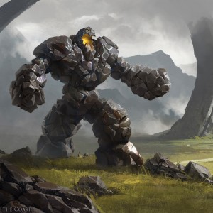 Howling Golem - Dominaria MtG Art