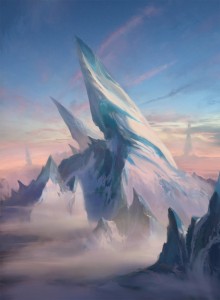 Snow-Covered Mountain MtG Art from Modern Horizons Set by Titus Lunter ...