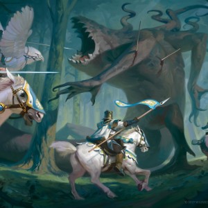 Outflank - Throne of Eldraine MtG Art