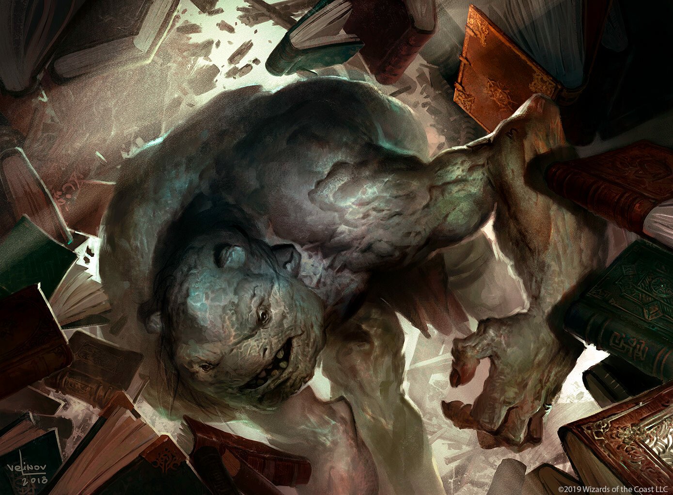 Skullknocker Ogre - Throne of Eldraine MtG Art