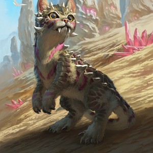 Dinosaur Cat Token - Ikoria MtG Art