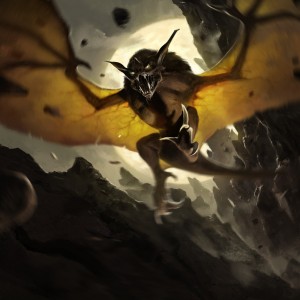 Dirge Bat - Ikoria MtG Art