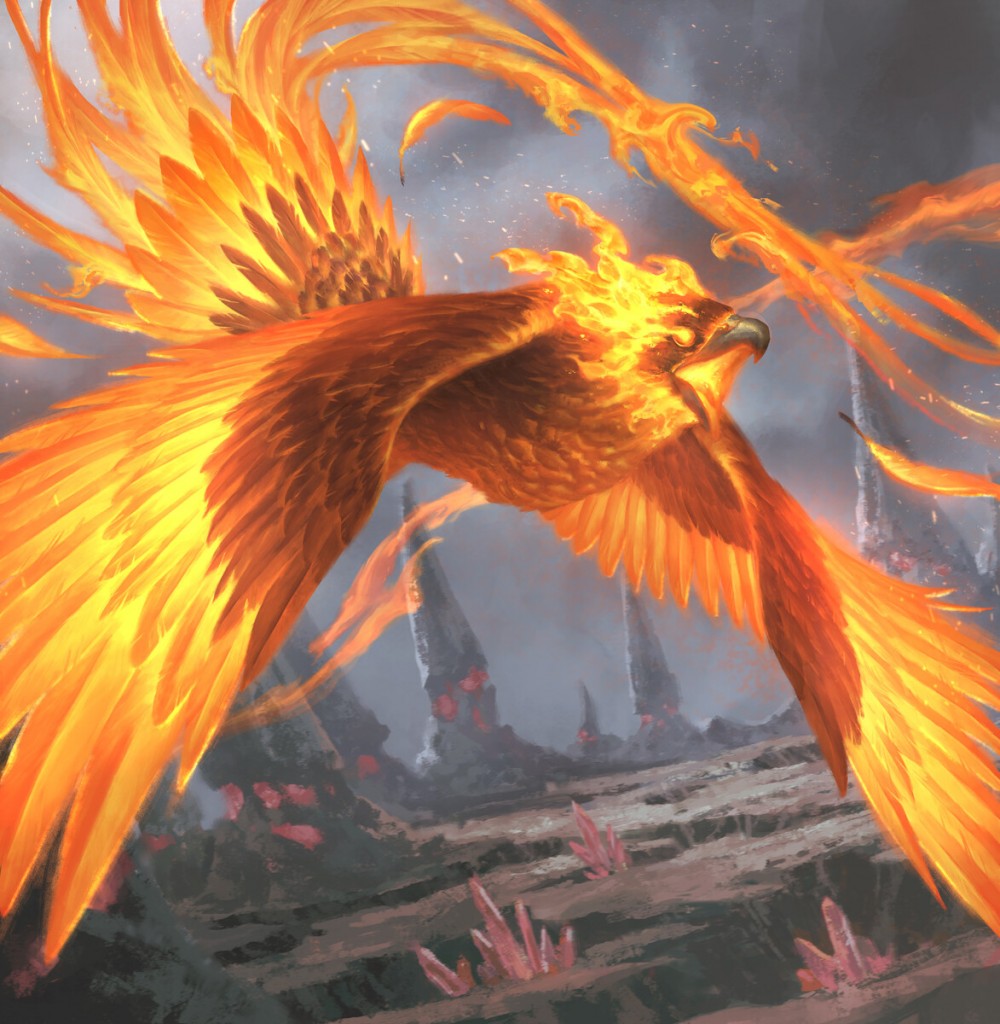 Everquill Phoenix MtG Art from Ikoria Set by Lie Setiawan - Art of ...