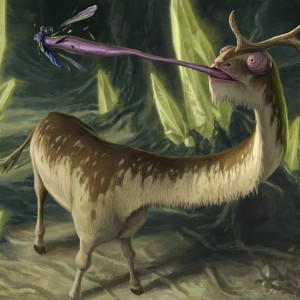 Flycatcher Giraffid - Ikoria MtG Art