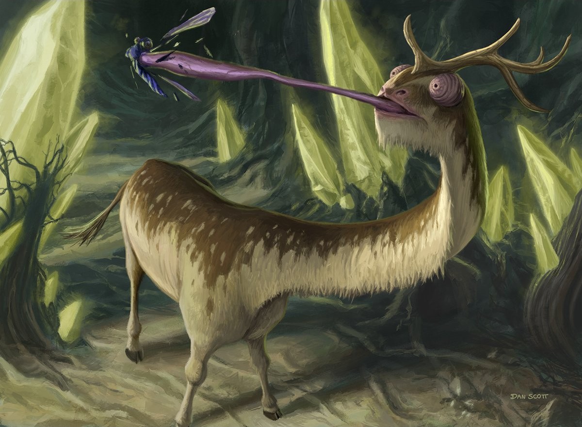 Flycatcher Giraffid - Ikoria MtG Art