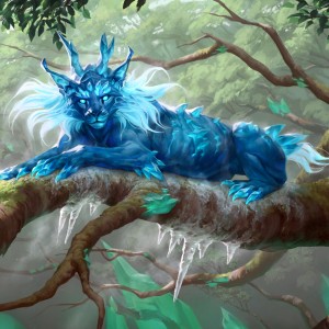 Frost Lynx - Ikoria MtG Art