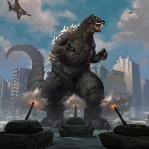 Godzilla, Primeval Champion - Ikoria MtG Art