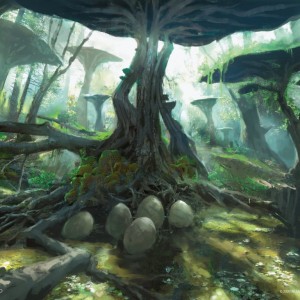 Jungle Hollow - Ikoria MtG Art