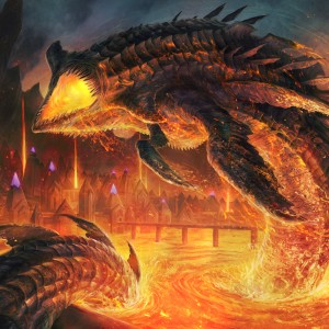 Lava Serpent - Ikoria MtG Art