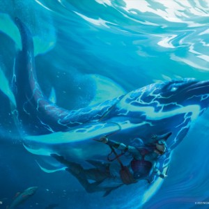 Phase Dolphin - Ikoria MtG Art