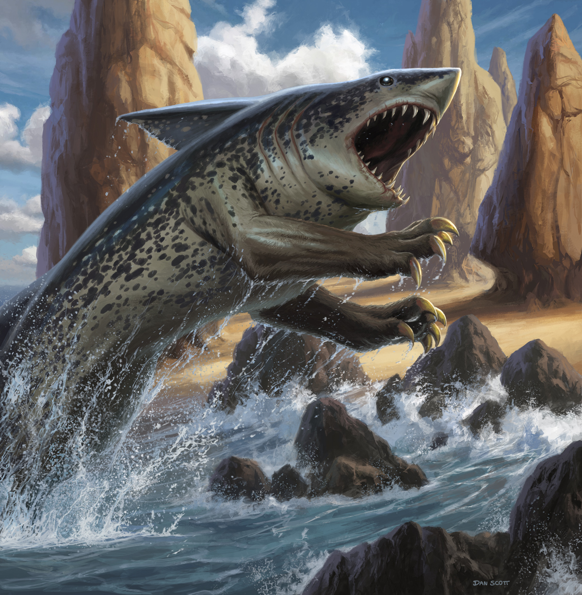 Pouncing Shoreshark - Ikoria MtG Art