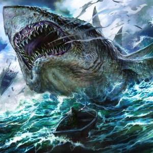 Voracious Greatshark - Ikoria MtG Art