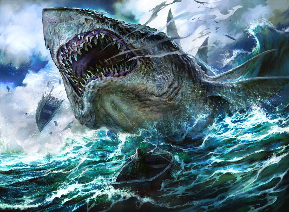 Voracious Greatshark - Ikoria MtG Art