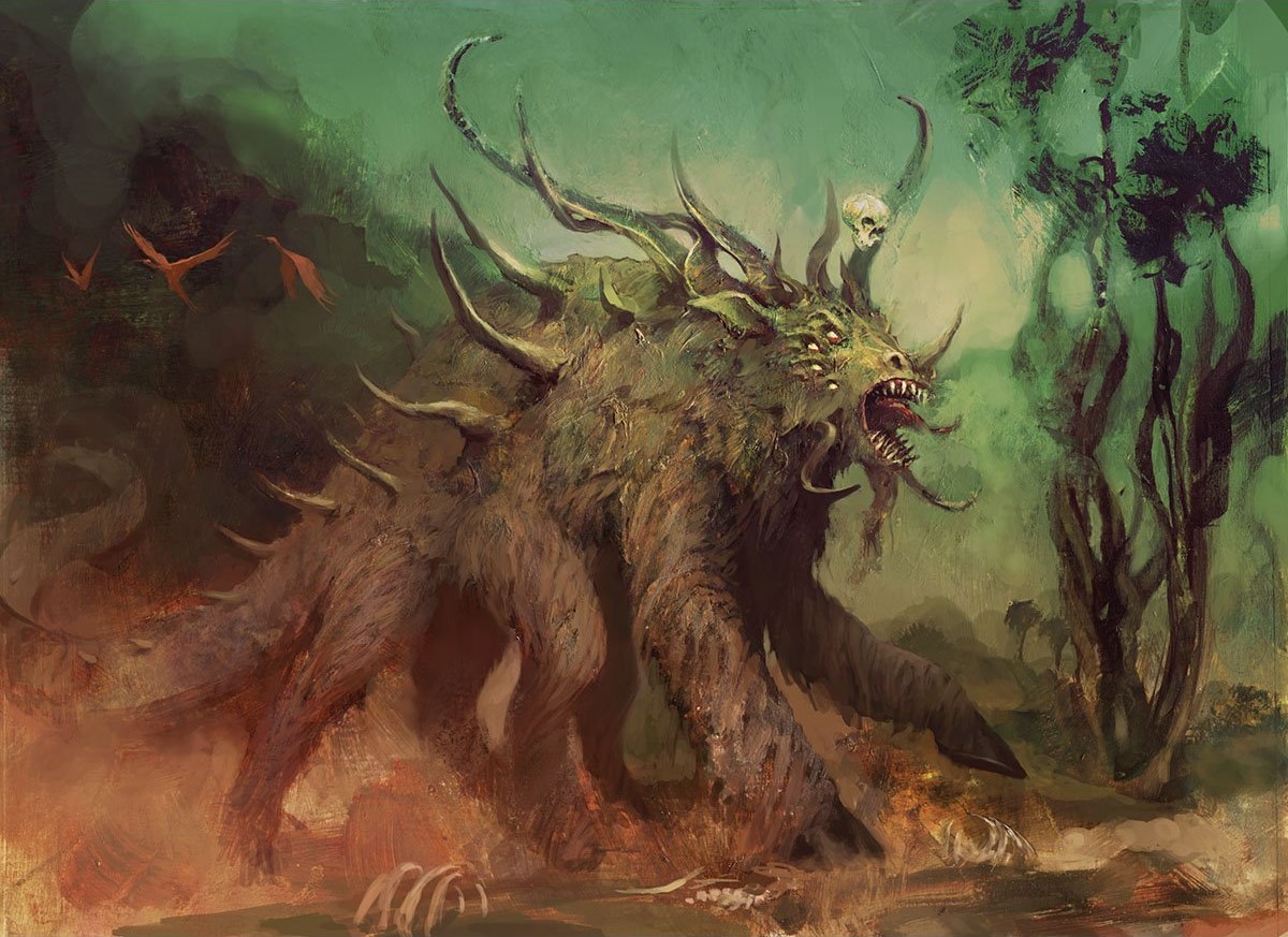 Boneyard Lurker - Ikoria MtG Art