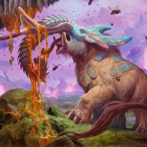 Honey Mammoth - Ikoria MtG Art