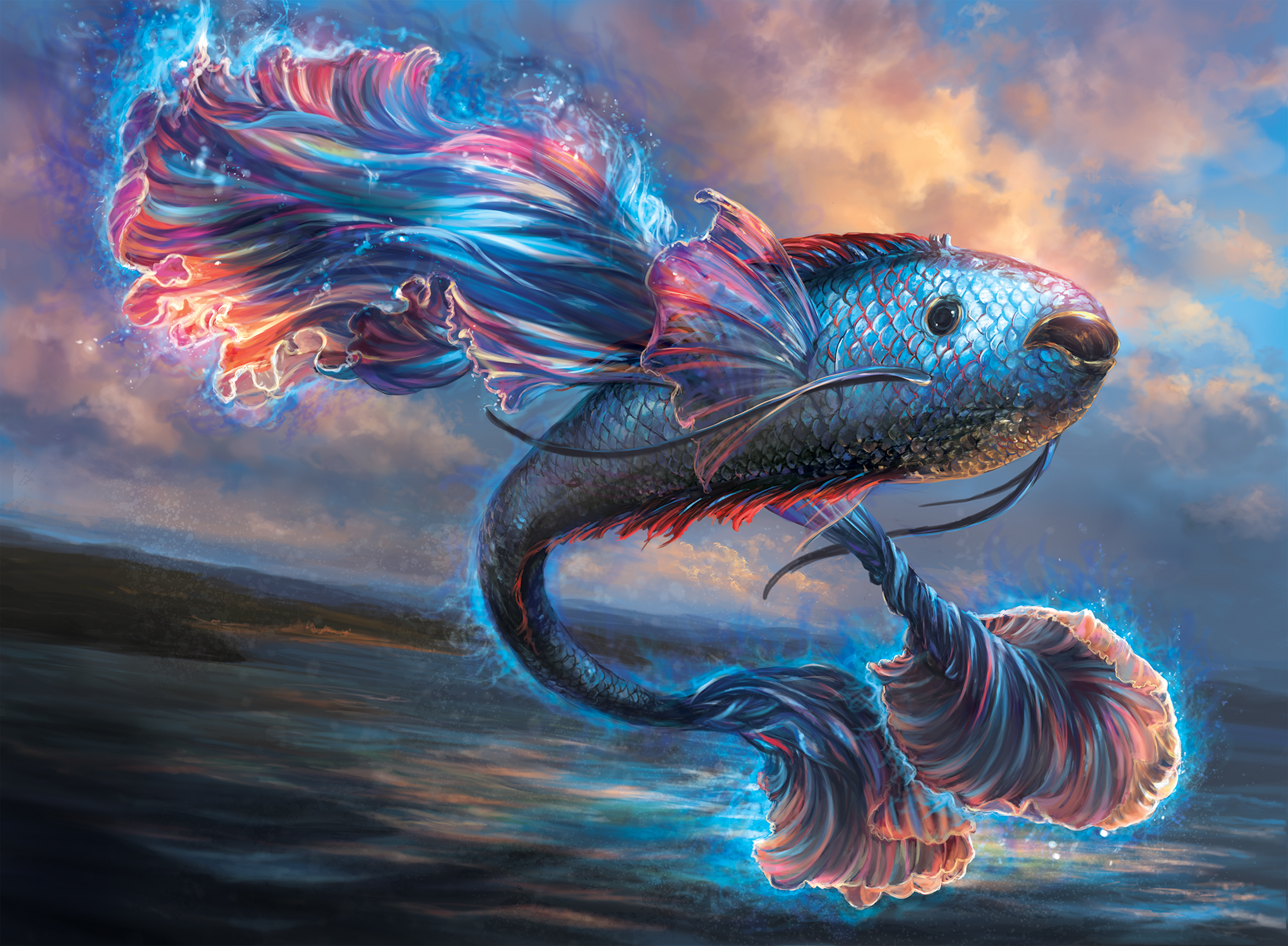 Mystic Skyfish - Core Set 2021 MtG Art